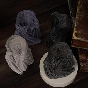 3D Halloween nến khuôn DIY handmade Đen robed Mage nến khuôn cho nến - Product Image 4