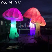 Champignon gonflable géant à LED changeant de couleur, modèle de champignon gonflable pour parc à thème fantastique, événement nocturne, carnaval, décoration de paysage
