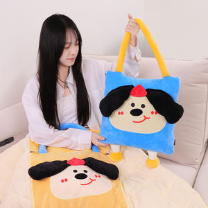 <span class=keywords><strong>Cartoon</strong></span> Cute <span class=keywords><strong>Dog</strong></span> Multifunktion ales Wurf kissen Tragbare Stepp decke Faltbare Decke 2 in 1 - Product Image 1