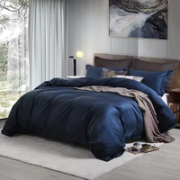 Meilleure vente housse de couette 100% coton ensemble de literie de luxe taie d'oreiller bleu Queen Size ensemble de housse de couette