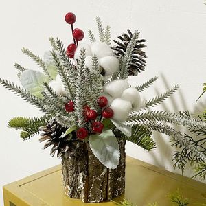 Costume de bureau de 25cm journaux envoyés Simulation Pe décorations de Noël Mini arbre - Product Image 5