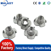 Maßgefertigte Vierzackige T-Muttern 1/4-20 5/16" 3/8" 7/16" 5/8" Schwarz Edelstahl Verzinkt Poliert T-Muttern für Bergbauausrüstung