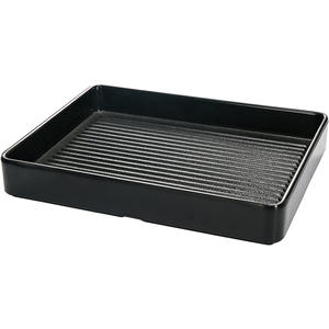 صواني شواء مستطيلة من الميلامين الأسود من المصنع مباشرة، أطباق وأوعية ميلامين للطعام، أطباق عشاء للمطاعم - Product Image 1