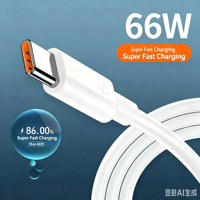 Nouveau câble USB-A vers USB-C 6A à charge ultra-rapide 2026, cordon de chargeur universel Type-C pour téléphones Android/iOS, tablettes et plus