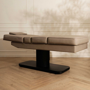 Lit de massage électrique de luxe marron pour salon de beauté, réglable en hauteur, idéal pour les soins du visage et les extensions de cils - Nouveauté en gros - Product Image 3