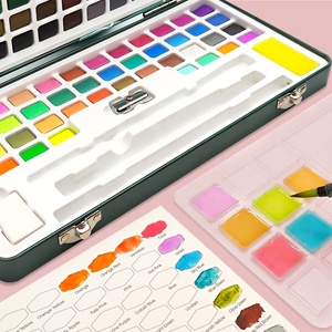 Ensemble de peinture à l'<span class=keywords><strong>aquarelle</strong></span> Artecho non toxique et écologique, 128 couleurs, aquarelles parfaites <span class=keywords><strong>pour</strong></span> les débutants, les professionnels, le papier, la toile - Product Image 6