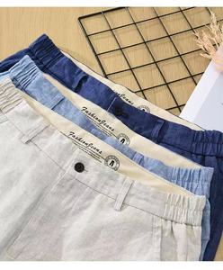 <span class=keywords><strong>3XL</strong></span> 100% Lin Usine Chine Pantalons d'été de haute qualité pour hommes Casual Comfortable Holiday Shorts Mens Casual Vocation Plain Shorts - Product Image 5