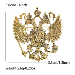 Broche en alliage d'aigle de luxe rétro pour cadeaux de fiançailles et de mariage pour enfants - Product Image 6