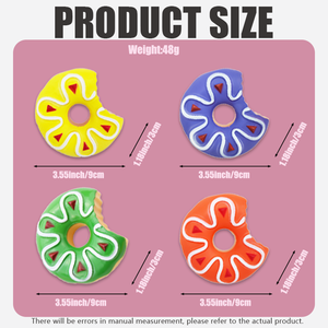 Оптовая продажа от производителя: Милая игрушка-жевалка для собак в форме пончика, интерактивная пищащая игрушка для собак, доступна в различных цветах - Product Image 2