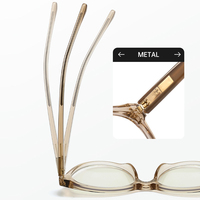 Montures optiques œil-de-chat de haute qualité unisexe, lunettes anti-lumière bleue, montures de lunettes en TR90 avec branches à ressort métalliques, vente en gros