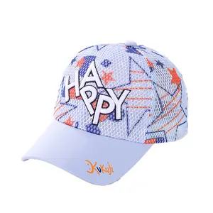 थोक सुंदर रंग बनाने की क्रिया जाल टोपियां कस्टम बच्चों बेसबॉल टोपी
