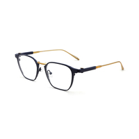 Nuevo Diseño de Monturas Ópticas de Acetato y Metal de Lujo, Monturas de Gafas Cuadradas Vintage al por Mayor
