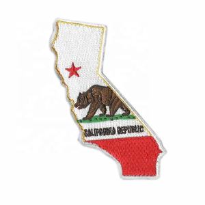 맞춤형 자수 캘리포니아 곰 야구 팀 로고 다리미 온 능 직물 패치 모자를 위한 지속 가능한 다기능 디자인 - Product Image 3