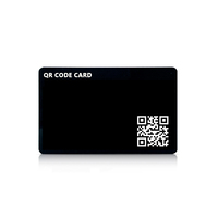 Carte RFID NFC intelligente programmable noire numérique avec puce Ntag215 et code QR