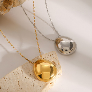 Stainless <b>Steel</b> <b>Ball</b> Pendant Necklace Geometric Design Gold And Silver Color For Fashion Jewelry - Product Image 3