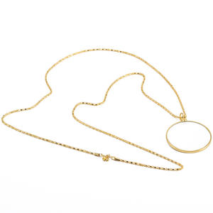 แว่นขยายมือถือสร้อยคอเงินความละเอียดสูงพร้อม5X ห่วงโซ่โลหะสังกะสี CH6001S - Product Image 4