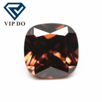 3x3mm-12x12mm l-rhodolite/rhodolite coussin carré en forme de zircone cubique pierres précieuses en vrac coussin synthétique pierres CZ découpées à la machine