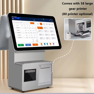 15.6inch máy in máy quét phần cứng tiền mặt đăng ký máy thiết bị đầu cuối màn hình cảm ứng kép tất cả trong một hệ thống POS cho qsr cửa hàng bán lẻ - Product Image 3