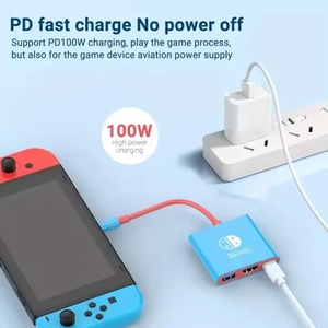 Wholesale Type C to HDTV Multiport Adapter 3 in 1 USB-C Hub to HDTV Cable 4K Output PD 100W <strong>Docking</strong> <strong>Station</strong> for <strong>Nintendo</strong> <strong>Switch</strong> - Product Image 3
