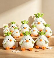 Boneka Plush Kustom Ayam Bulat Lucu untuk Hadiah Promosi OEM ODM Buat Desain Boneka Plush Anda Sendiri