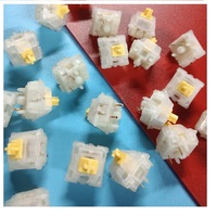 Interrupteur de clavier mécanique GATERON KS-3 X1 Milky Yellow Pro Linéaire 5 Broches Hot Swap Personnalisable pour Gaming DIY