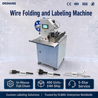 Machine d'étiquetage semi-automatique pour câbles et fils, avec fonction de pliage, pour accessoires électroniques (écouteurs, cordons d'alimentation, USB) - Vente directe usine Orshang