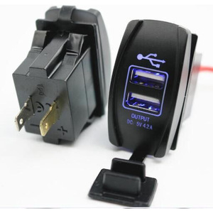 ซ็อกเก็ตชาร์จ USB ในรถยนต์ 12-24V พอร์ตคู่ ชนิด A แรงดันขาออก 5V 3.1A สำหรับยานพาหนะ - Product Image 3