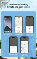 Personnalisable MFi Smart Tag Finder Locator Locator Anti Lost Mini GPS Dispositif de suivi en temps réel Pet Dog AirTag pour Apple