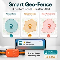 Collier GPS 4G pour animaux de compagnie OEM ODM avec suivi de localisation en temps réel, application gratuite, suivi d'activité et de sommeil