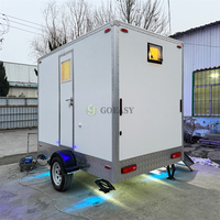 Remorque de toilettes mobiles de luxe Goeasy, toilettes VIP de haute qualité pour usage en zone de lavage, toilettes portables de luxe