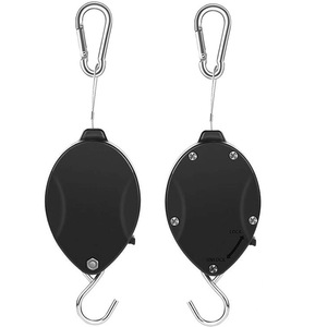 Telescopic Flower Pot <b>Hooks</b> 160cm Extension Hanging Basket <b>Hook</b> With Carabiner Lockable For <b>Garden</b> Use - Product Image 1