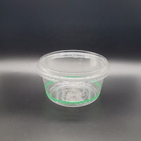 Hoogwaardige biologisch afbreekbare PLA-materiaal plastic fruit snijbekers, transparante ronde voedselverpakkingen met deksels