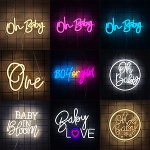Fast Delivery Dropshipping Custom Led Neon Light Neon <strong>Sign</strong> Custom Led Neon Light Logo <strong>Sign</strong> for Bedroom Birthday Party Oh <strong>Baby</strong> - Product Image 6