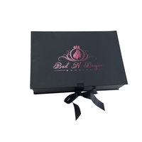 Boîte d'emballage de perruque en tissu de soie, 50 pièces, protection des extensions de cheveux, ruban noir mat, rose, emballage de haute qualité
