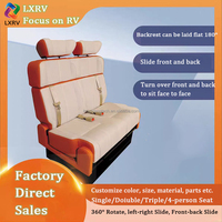Sièges de voiture modifiés LXRV confortables et sécurisés, convertible en lit-canapé, en cuir Nappa perforé respirant, sièges doubles pour Sprinter Van
