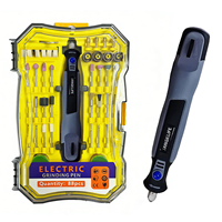 Ensemble de mini-meuleuses sans fil, outil rotatif à 3 vitesses variables avec kit d'accessoires de 41 pièces, source d'alimentation par batterie DIY