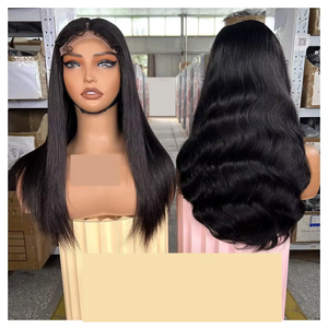 Perruque Lace Front 5x5 en Cheveux Indiens Naturels Pré-Pluckés, Dentelle HD Transparente, Cheveux Remy Longs, Haute Qualité, Densité 150-180% - Product Image 2