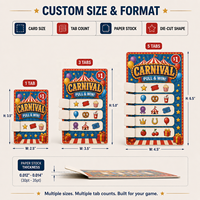 Nuevo Estilo, Diseño OEM, Tarjetas de Juego con Cinco Ventanas Desprendibles para Parques de Atracciones, Boletos de Raspar al por Mayor para Beneficencia