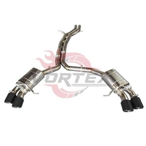 Vortex Raw Titanium Valved Catback Exhaust For Porsche Macan GTS 2.9T 2020-2025 Carbon Tip Muffler - Product Image 1