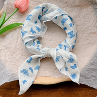 Reversibele, op maat bedrukte katoenen bandana, om te vormen tot hoofdband, polsband, gezichtsbedekking, hondenhalsdoek, feestfavoren
