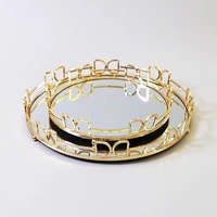 Plateaux en métal doré de luxe, plateau à gâteau, plateau à dessert, plateau à fruits, plateaux rectangulaires et ronds en métal, plateaux de décoration pour mariage, fête, maison