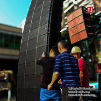Altavoz Line Array TI PRO Audio MAX 212 OEM, Neodimio, Resistente al Agua, Ecológico, 2000W RMS, 4000W Pico, Doble Woofer de 12 Pulgadas, 3 Vías