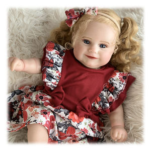 Fille Blythe réaliste pas cher 18 pouces taille Crochet chiffon réaliste Mini Ual noël silicone bébé coup Reborn poupées - Product Image 1