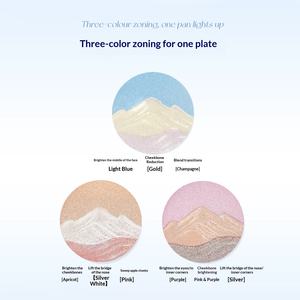 Poudre d'<span class=keywords><strong>ombre</strong></span> à paupières 3D délicate, scintillante, nacrée, multi-usages, à trois couleurs, de la gamme Rizhao Mountains Rivers - Product Image 2
