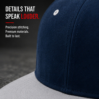Gorras Snapback Personalizadas de 6 Paneles, Gorras Lisas de Dos Tonos con Visera Plana y Ojales, Gorras de Béisbol Bordadas Personalizadas para Unisex