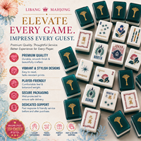 Tuiles de Mahjong en Stock – Ensemble Ginkgo Nature – Mahjong Américain Personnalisé – Cadeau pour Soirée de Jeu en Club Social – Fournisseur OEM ODM en Gros