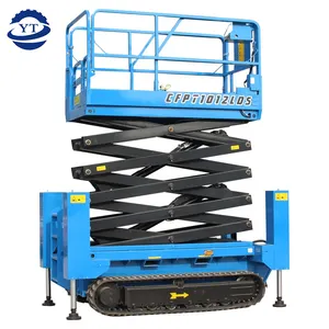 AWP caterpillar platform 6-14m height All terrain self propelled scissor lifts crawler type scissor lift from china suppliers