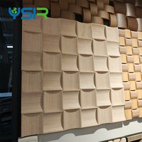 Panneau mural acoustique moderne en mosaïque durable, panneaux acoustiques insonorisants en fibre de polyester