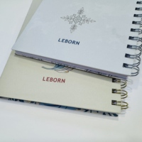 Carnet personnalisé A5 à spirale, couverture rigide, feuilles mobiles, journal à feuille dorée, agenda quotidien non daté