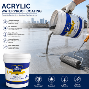 Revestimiento Acrílico Líquido Impermeable, Pintura Impermeable Elástica a Base de Agua para Techos y Paredes, África Hablante de Francés - Product Image 1